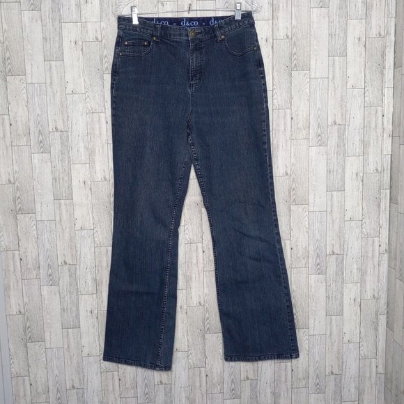 D & Co Womens Denim Jeans 12 Stretch Bootcut Medium Wash Outdoor Casual - Picture 2 of 16